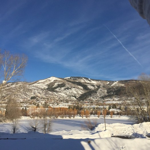 The view of Steamboat Ski Area from our hotel.  