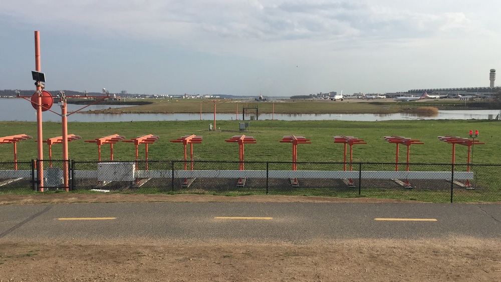 Planes taking off at Ronald Reagan National Airport